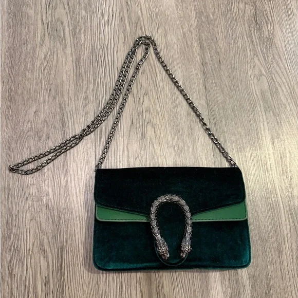 Green velvet bag - Picture 2 of 6